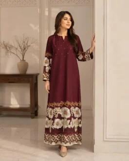 Floral Printed Crepe Kaftan